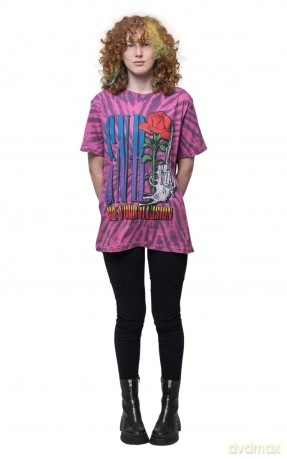 Guns n Roses: Guns N' Roses Unisex T-Shirt: UYI Pistol (Purple) (Wash Collection) (Small)