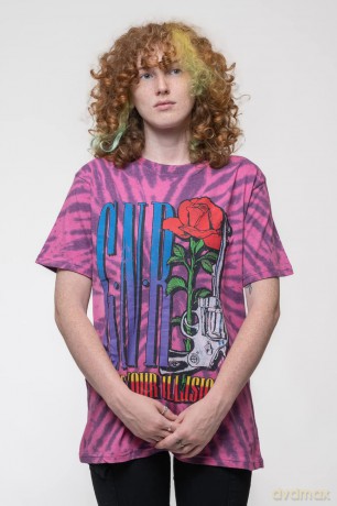 Guns n Roses: Guns N' Roses Unisex T-Shirt: UYI Pistol (Purple) (Wash Collection) (X-Large)