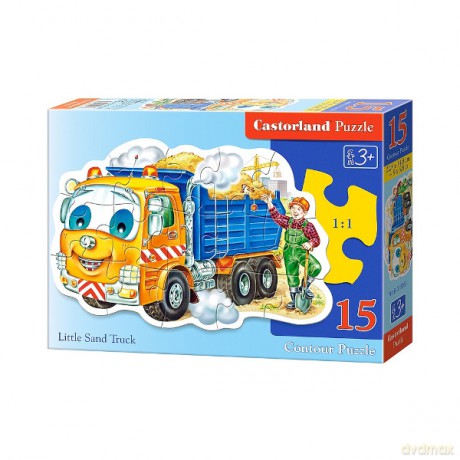 CASTOR 15 EL. Mała ciężarówka z piaskiem [PUZZLE]