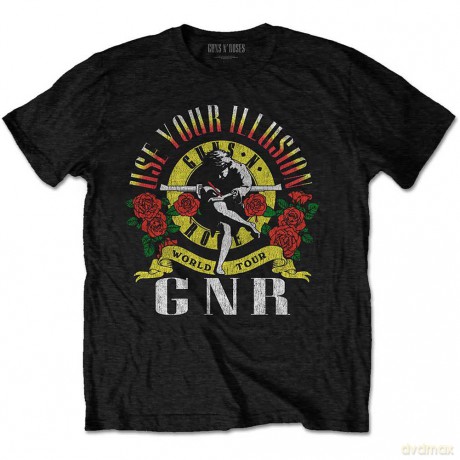 Guns n Roses: Guns N' Roses Unisex T-Shirt: UYI World Tour (Black) (X-Large)