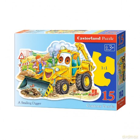 CASTOR 15 EL. Żółta koparka [PUZZLE]