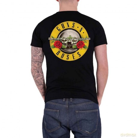 Guns N' Roses: Unisex Tee: Classic Logo (Back Print/Retail Pack) (Medium)