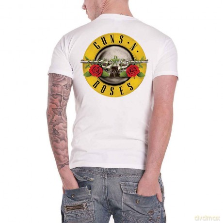 Guns N' Roses: Unisex Tee: Classic Logo (Back Print/Retail Pack) (Medium)