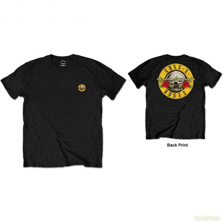 Guns N' Roses: Unisex Tee: Classic Logo (Back Print/Retail Pack) (X-Large)