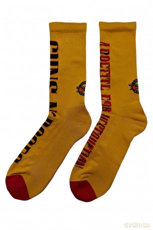 Guns n Roses: Guns N' Roses Unisex Terry Socks: Appetite for Destruction (Yellow) (UK Size 7 - 11)