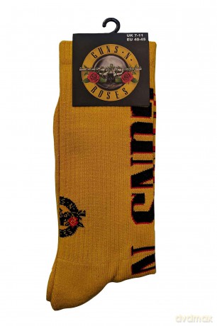 Guns n Roses: Guns N' Roses Unisex Terry Socks: Appetite for Destruction (Yellow) (UK Size 7 - 11)