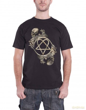 Him: HIM Men's Tee: Bone Sculpture with Back Printing (X-Large)