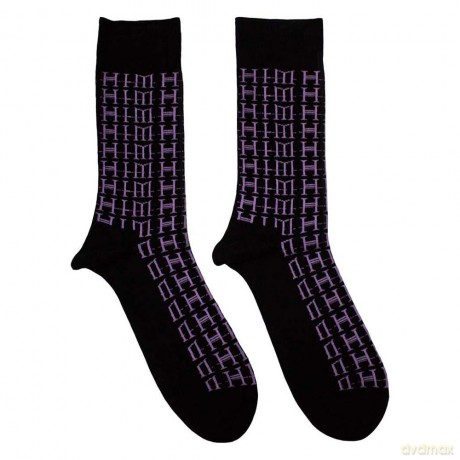 Him: HIM Unisex Ankle Socks: Logo Repeat (Black) (UK Size 7 - 11)