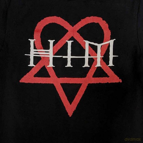 Him: HIM Unisex T-Shirt: Heartagram (Black) (X-Large)