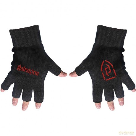 Halestorm: Unisex Fingerless Gloves: Logo (Black)
