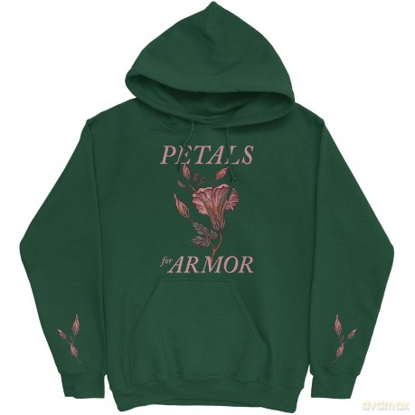 Hayley Williams: Unisex Pullover Hoodie: Petals (Green) (Sleeve Print) (X-Small)