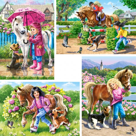 CASTOR 4w1 Zabawa z końmi [PUZZLE]
