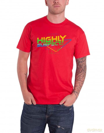 Highly Suspect: Unisex T-Shirt: Gradient Type (Red) (Small)