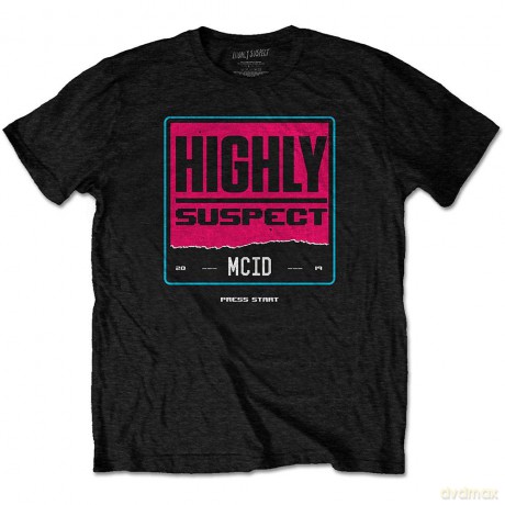 Highly Suspect: Unisex T-Shirt: Press Start (Black) (Medium)