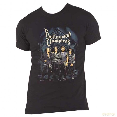 Hollywood Vampires: Unisex T-Shirt: Graveyard (Black) (Back Print) (Small)