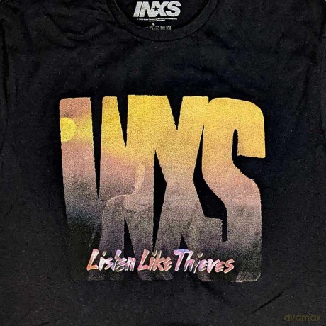 Inxs: INXS Unisex T-Shirt: Listen Like Thieves Tour (Black) (Back Print) (Small)