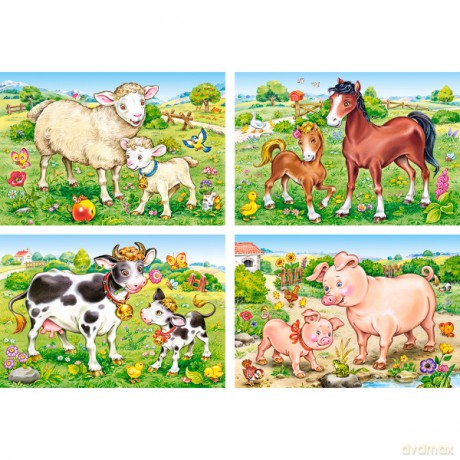 CASTOR 820 EL. Zwierzęca rodzinka [PUZZLE]