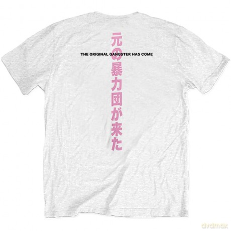 Ice Cube: Unisex T-Shirt: Beanie Kanji (White) (Back Print) (Small)