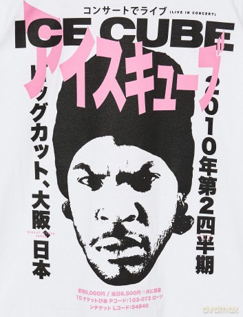 Ice Cube: Unisex T-Shirt: Beanie Kanji (White) (Back Print) (X-Large)