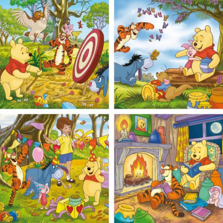 CLEMENTONI 4x6 EL. Kubuś Puchatek [PUZZLE]
