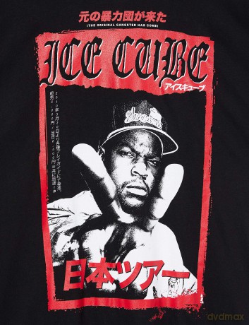 Ice Cube: Unisex T-Shirt: Kanji Peace Sign (Black) (Back Print) (XX-Large)