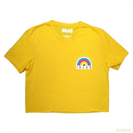 Idles: Ladies Crop Top: Rainbow (Yellow) (Medium)