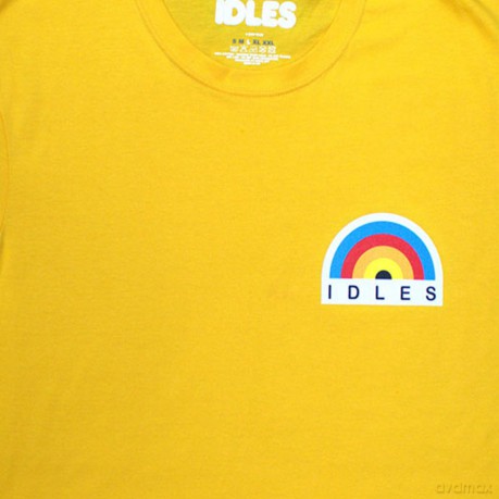 Idles: Ladies Crop Top: Rainbow (Yellow) (Small)