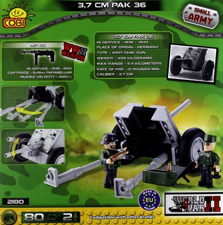 COBI Armia niemiecka armata PAK 36 [KLOCKI]