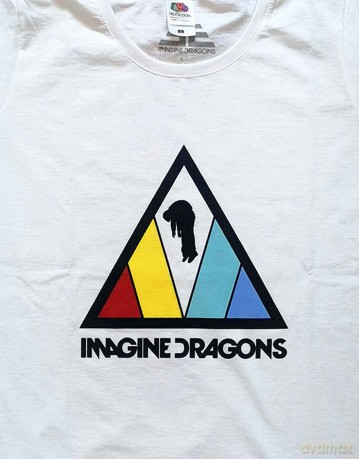 Imagine Dragons: Ladies T-Shirt: Triangle Logo (White) (X-Small)