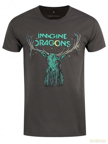 Imagine Dragons: Men's Tee: Elk in Stars (Small)