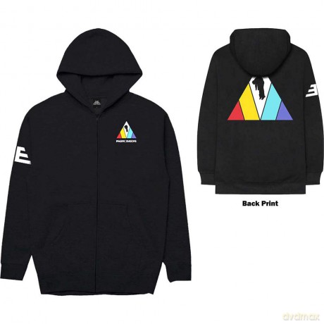 Imagine Dragons: Men's Zipped Hoodie: Triangle (Back Print) (X-Large)