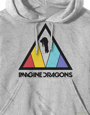Imagine Dragons: Unisex Pullover Hoodie: Triangle Logo (Off White) (Medium)