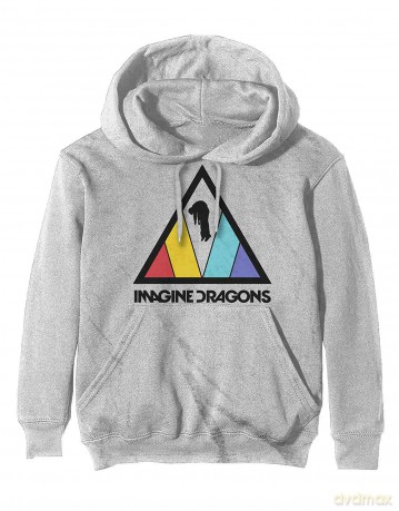 Imagine Dragons: Unisex Pullover Hoodie: Triangle Logo (Off White) (XX-Large)