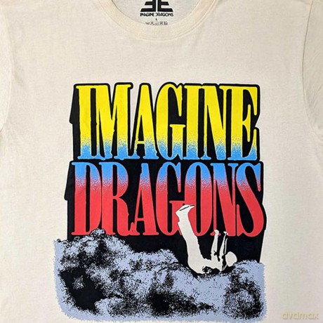 Imagine Dragons: Unisex T-Shirt: Falling Clouds (Natural) (Medium)