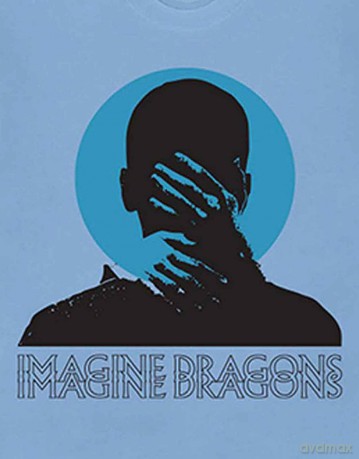 Imagine Dragons: Unisex T-Shirt: Follow You (Blue) (Back Print) (Large)