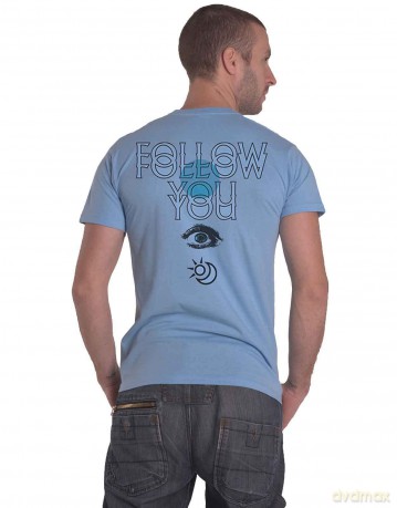 Imagine Dragons: Unisex T-Shirt: Follow You (Blue) (Back Print) (Medium)