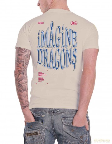 Imagine Dragons: Unisex T-Shirt: Lyrics (Natural) (Back Print) (X-Large)