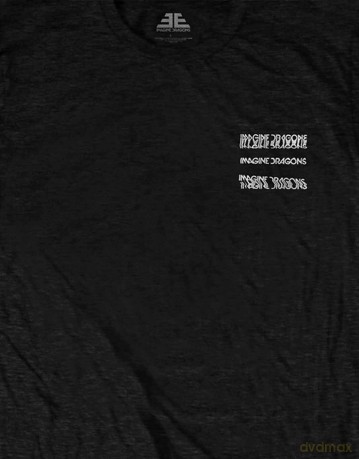 Imagine Dragons: Unisex T-Shirt: Man Glitch (Black) (Back Print) (Large)