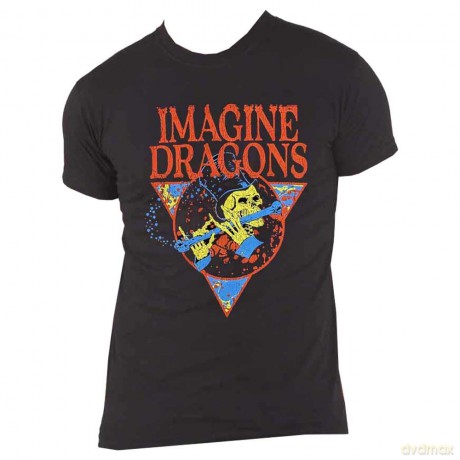 Imagine Dragons: Unisex T-Shirt: Skeleton Flute (Black) (Large)