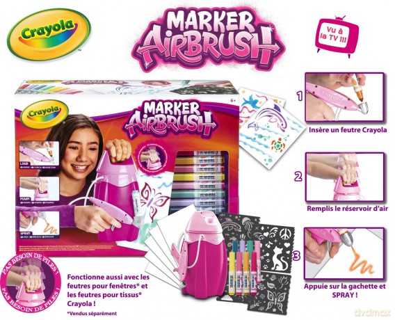 CRAYOLA Marker Airbrush dla dziewczynek [ZABAWKA]