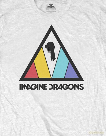 Imagine Dragons: Unisex T-Shirt: Triangle Logo (White) (X-Large)