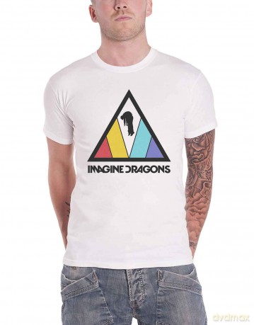 Imagine Dragons: Unisex T-Shirt: Triangle Logo (White) (XX-Large)