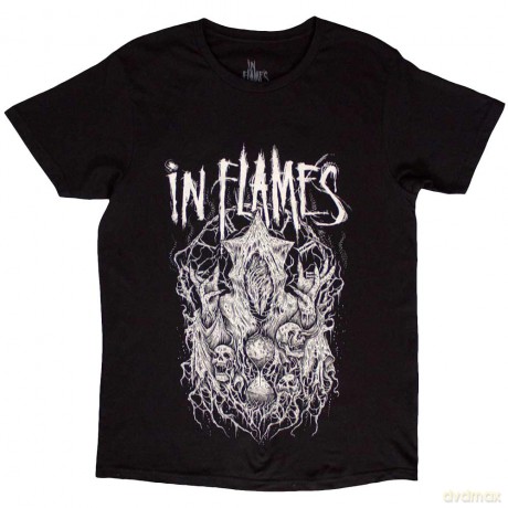 In Flames: Unisex T-Shirt: Buried in Time (Black) (Back Print) (Medium)