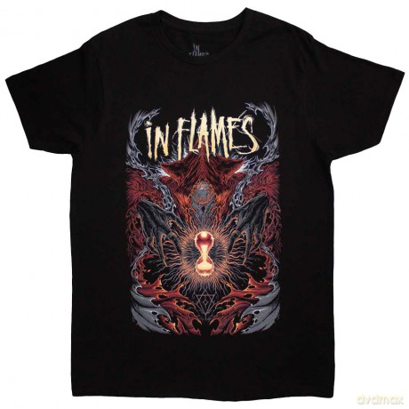 In Flames: Unisex T-Shirt: Ghost In My Head (Black) (Large)