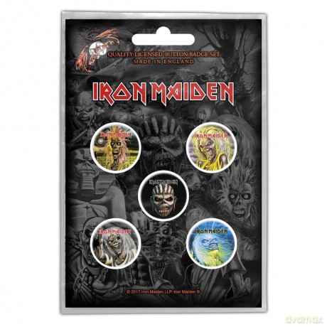 Iron Maiden: Button Badge Pack: The Faces of Eddie