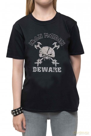 Iron Maiden: Kids T-Shirt: Beware (Black) (Glitter Print) (11-12 Years)