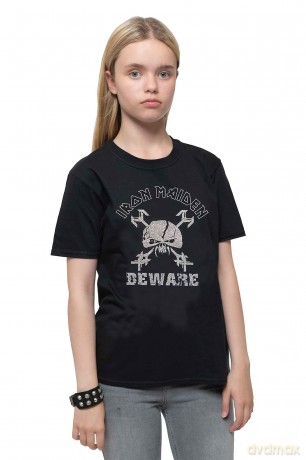 Iron Maiden: Kids T-Shirt: Beware (Black) (Glitter Print) (5-6 Years)