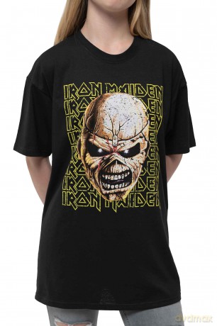 Iron Maiden: Kids T-Shirt: Big Trooper Head (Black) (12-13 Years)