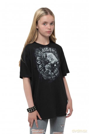 Iron Maiden: Kids T-Shirt: Number Of The Beast (Black) (12-13 Years)