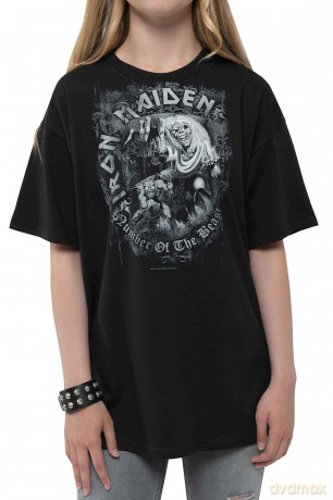 Iron Maiden: Kids T-Shirt: Number Of The Beast (Black) (12-13 Years)